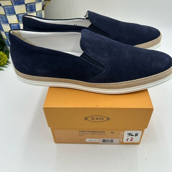 Men’sTod’s suede slip on sneakers size 12 made in Italy - Picture 2 of 10